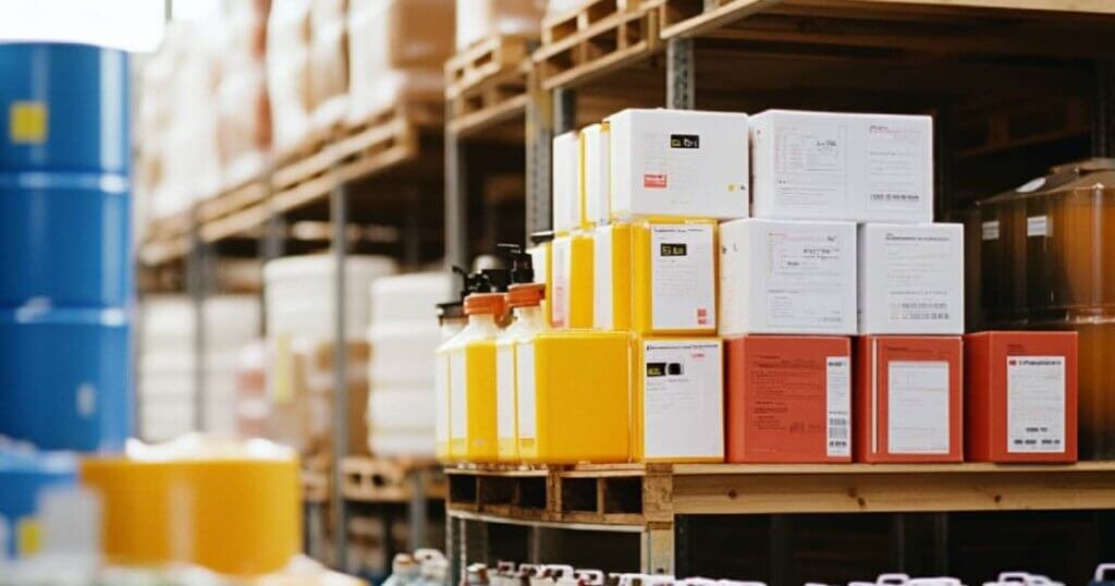 تنظيم وتصنيف المواد الكيميائية في مستودعات ركن الوصول